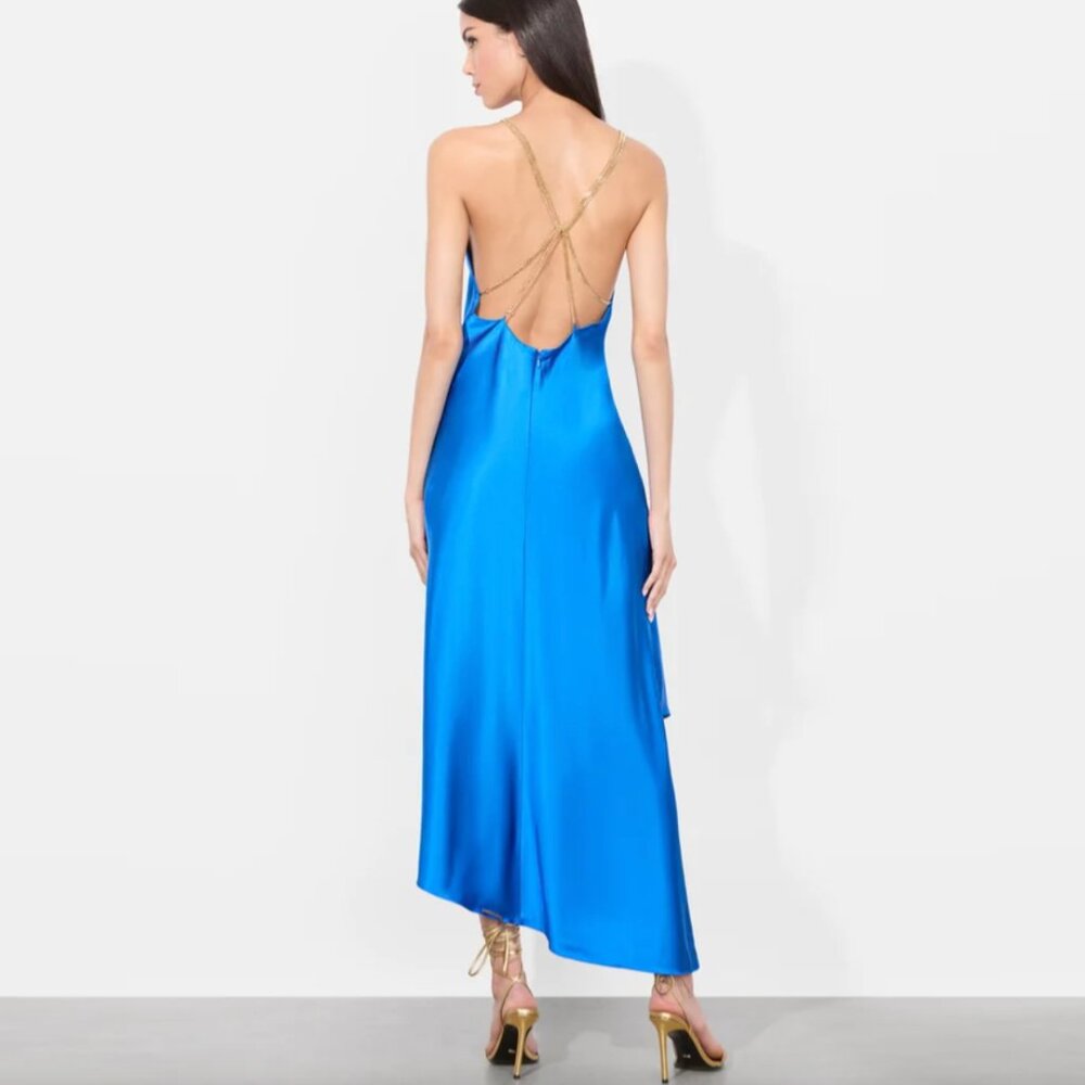 Alice + Olivia Savanna Chain Strap Midi Dress - Size 2 - Picture 3 of 7